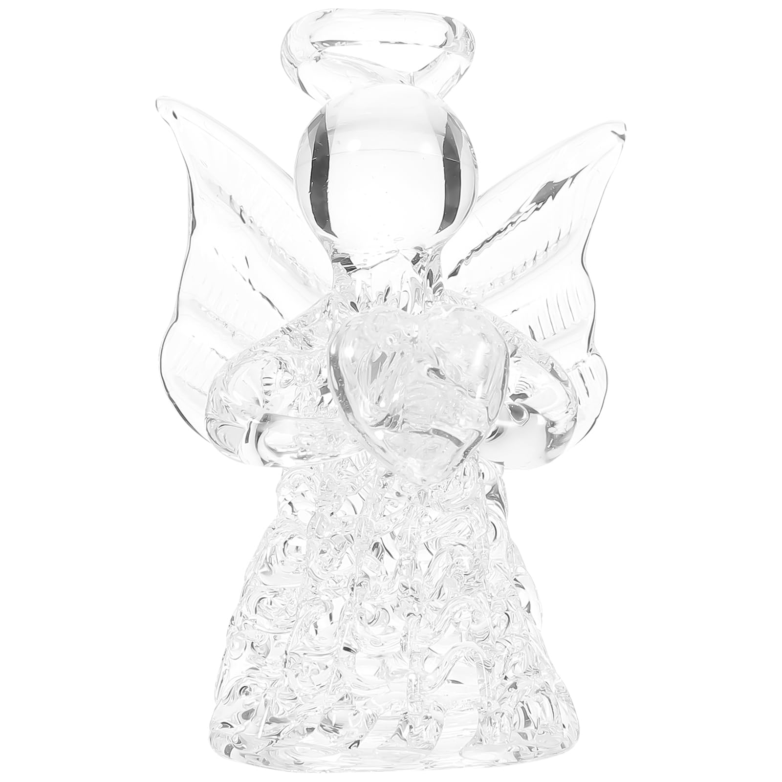 Glass Angel Ornament Angel Car Rear View Mirror Pendant Clear Lucky Hanging Decoration for Wedding Garden Decoration
