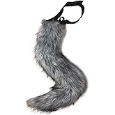 JUNBOON Faux Fur Tail for Cosplay Halloween Party Costume