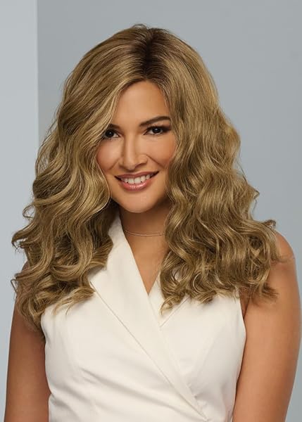 RAQUEL WELCH DAY TO DATE WIG WITH LONG LAYERED SOFT CURLS, BY HAIRUWEAR, AVERAGE CAP, RL4/6 BLACK COFFEE