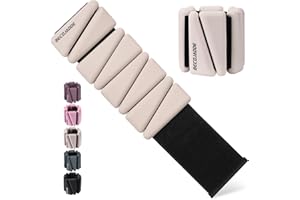 BECOJADDE Ankle Weights Set of 2 (1 lb/2 lb/3 lb Each) Adjustable Wrist Weights for Women Men Wearable Arm Leg Weight for Pilates, Running, Walking, Workout, Yoga