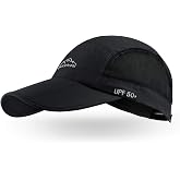 ELLEWIN Unisex Baseball Cap UPF 50 Unstructured Hat with Foldable Long Large Bill