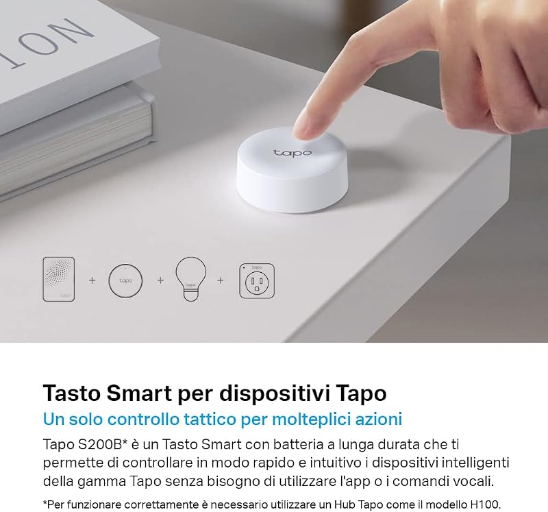 S200B Pulsante Smart Button Azioni Intelligenti Allarme Hub Richiesto