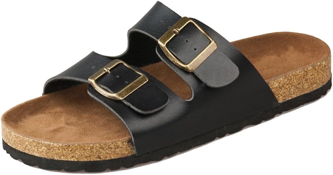 ELONG Unisex Cork Sandals Women Casual Buckle