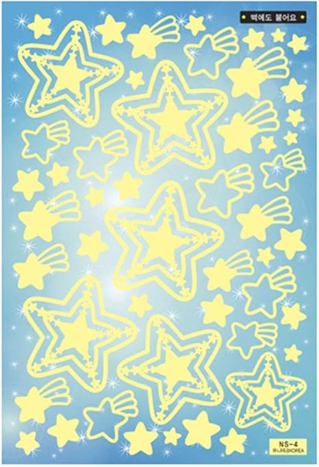 Amazon ケイ ララ 蓄光シール ウォールステッカー 星 蓄光 Ns 004 おしゃれ 壁紙シール ウォールシール はがせる Diy 壁紙 シール Y1 ウォールステッカー オンライン通販