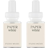 Pura x Studio McGee Home Scent Refill - Smart Air Diffuser - Up to 120-Hours of Luxury Fragrance per Refill - Home Essential - Clean & Safe Diffuser Fragrance - 2 Pack, Paper White