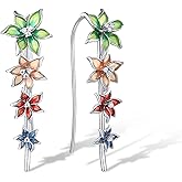 Santuzza 925 Sterling Silver Enamel Flower Ear Cuffs Climber Earrings for Women