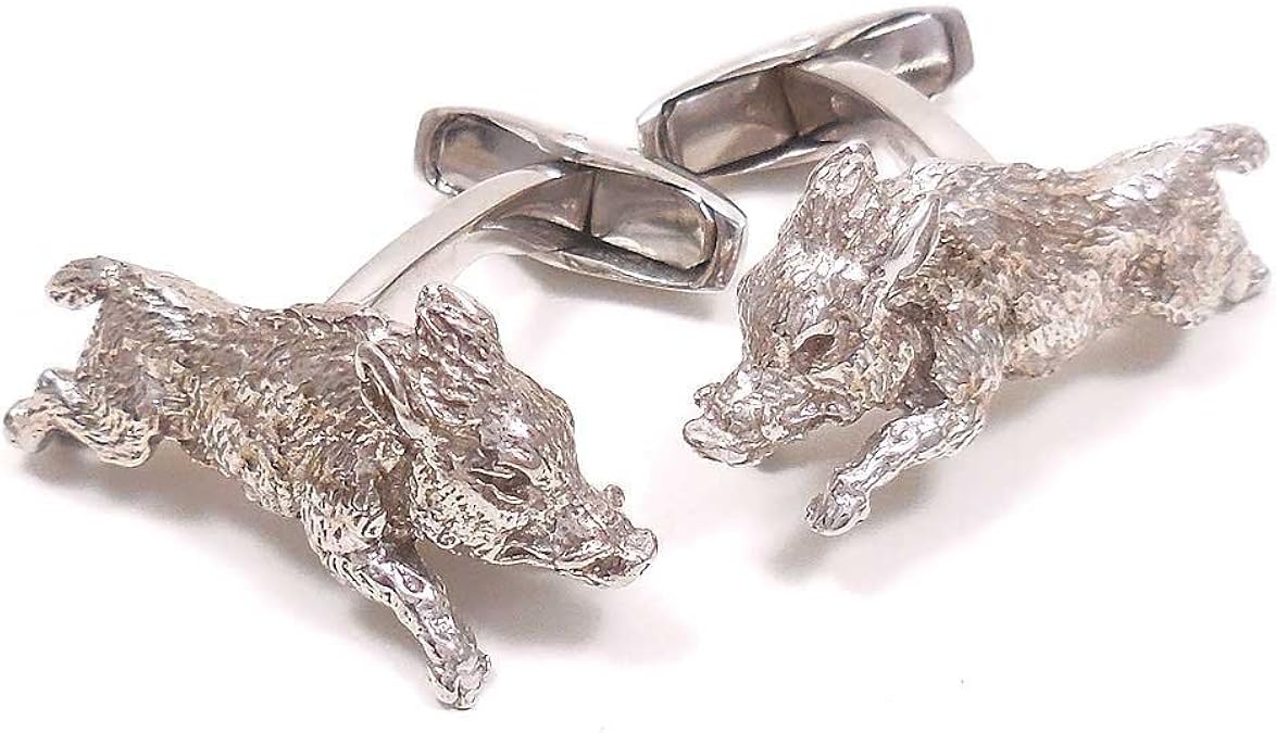 Amazon ベルフィオーレ Belfiore カフスボタン カフリンクス シルバー925 イノシシ インポート カフス 通販