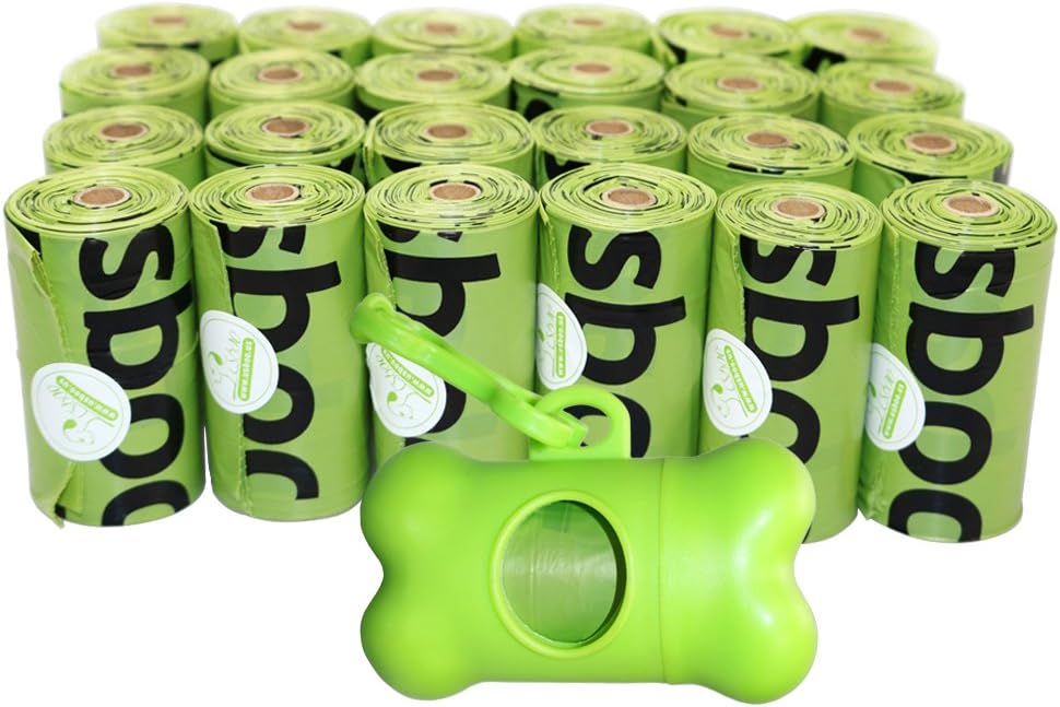 Usboo's Biodegradable Dog Poo bags X 360 Bags with Dispenser Doggy Poo Bags X 24 Rolls Eco Poop Bags For Dogs Bio Dog Waste Bags