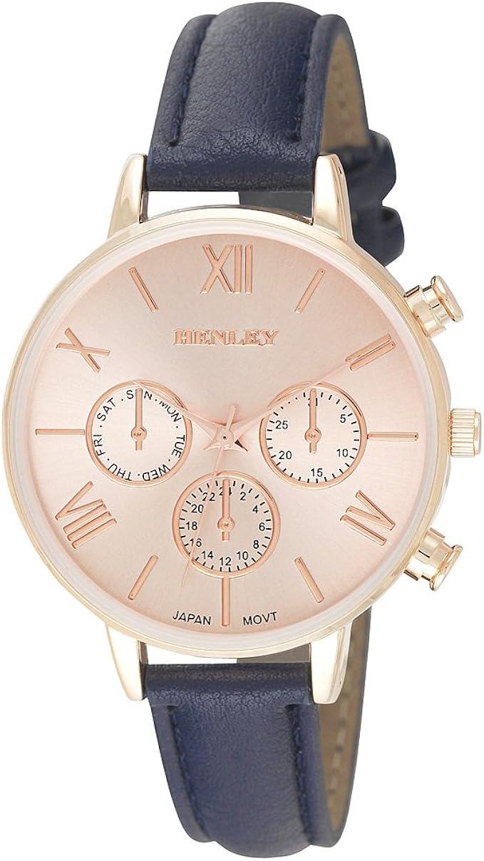 Henley Ladies Fashion Strap Watch Blue Amazon.co.uk Watches
