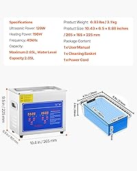 VEVOR 3L Ultrasonic Cleaner with Heated