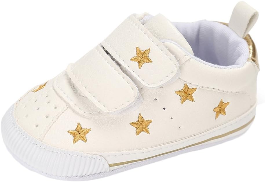 Baby Boys Girls Soft Sole Sneakers Infant PU Leather Shoes Prewalkers
