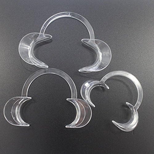 Smile Dental Mouth Opener Teeth Whitening Cheek Retractor for Adult(transparent Clear ,Size L M S) (3 Sizes in One)--White