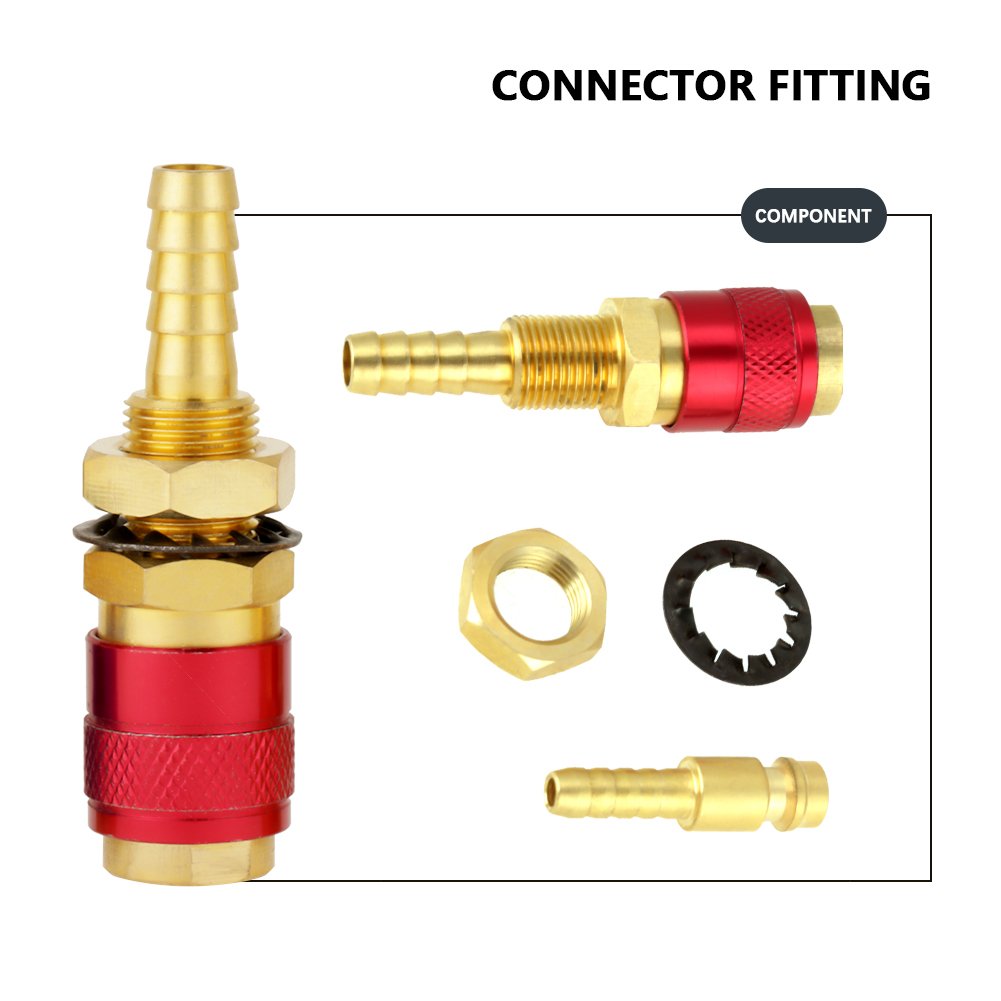 2PCS Water Cooled & Gas Adapter Quick Connector Fitting For TIG Welding Torch 8mm (two colors) - Image 5