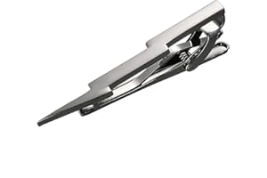Yoursfs Lightning Bolt Tie Clip for Men Unique 316L Stainless Steel Novelty Tie Bar Super Hero Cool Tie Clips Wedding Gift
