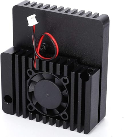 Carcasa NanoPi R2S, Carcasa del Disipador Térmico Con Ventilador, Carcasa de Aleación de Aluminio Carcasa Con Ventilador de Enfriamiento Para La Carcasa Protectora Nanopi R2S