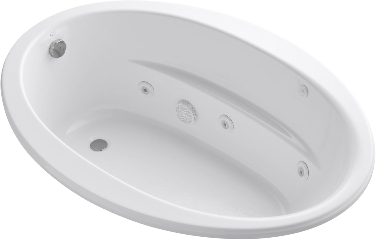 Kohler K1162W10 Sunward DropIn Whirlpool Bath Tub with Reversible