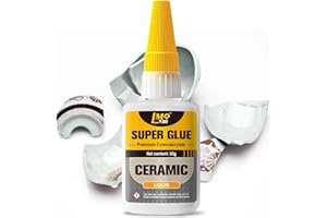 Ceramic Super Glue Liquid, Clear Instant Cyanoacrylate Adhesives for Ceramic Repair Food Safe, All Purpose CA Glue for Shoe P