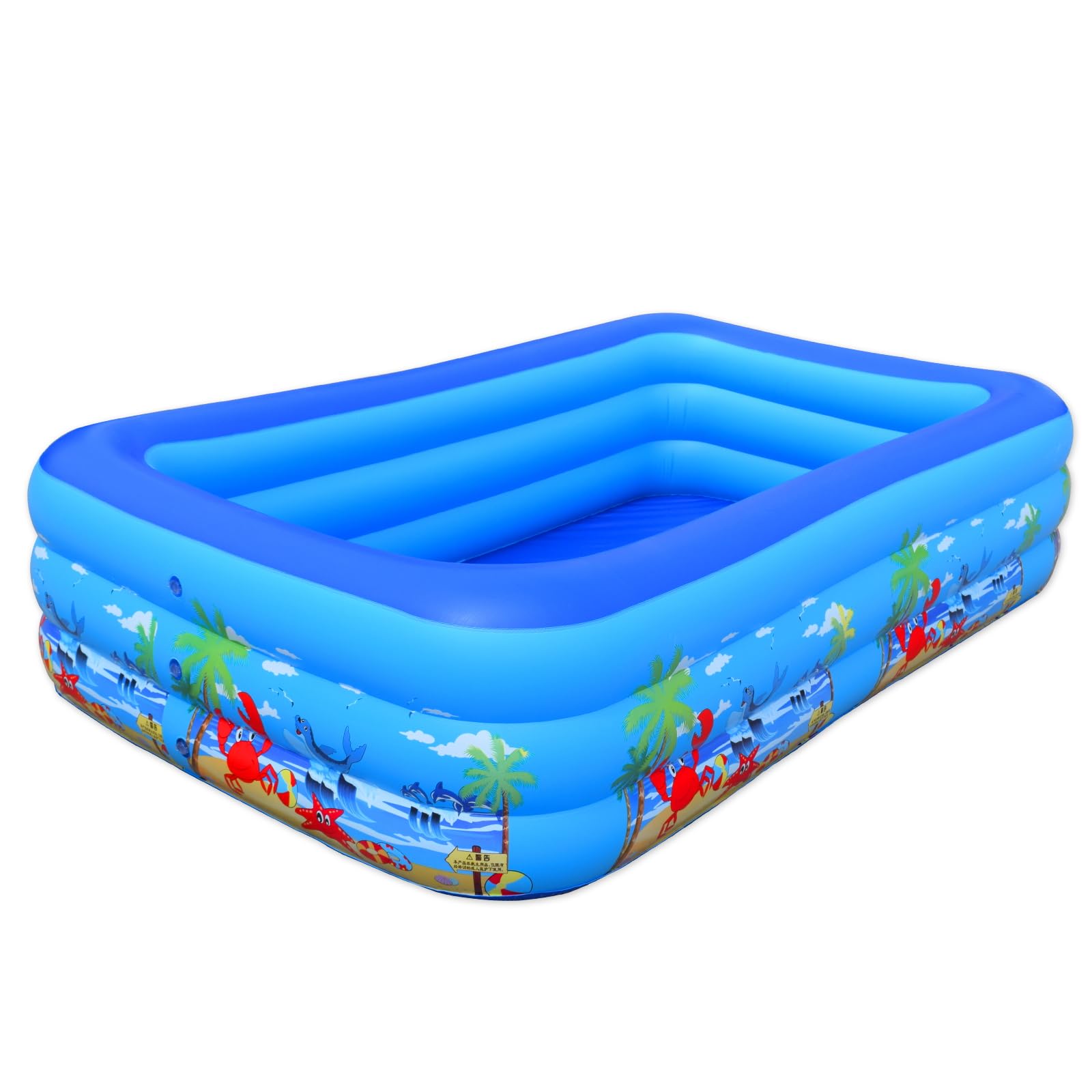 Baiao Inflatable Swimming Pool for Adult, Blow Up Pool for Backyard, Garden, Indoor, or Summer Outdoor Paly Water Happy Family Time 118" x 68" x21" (300CM) — image 1