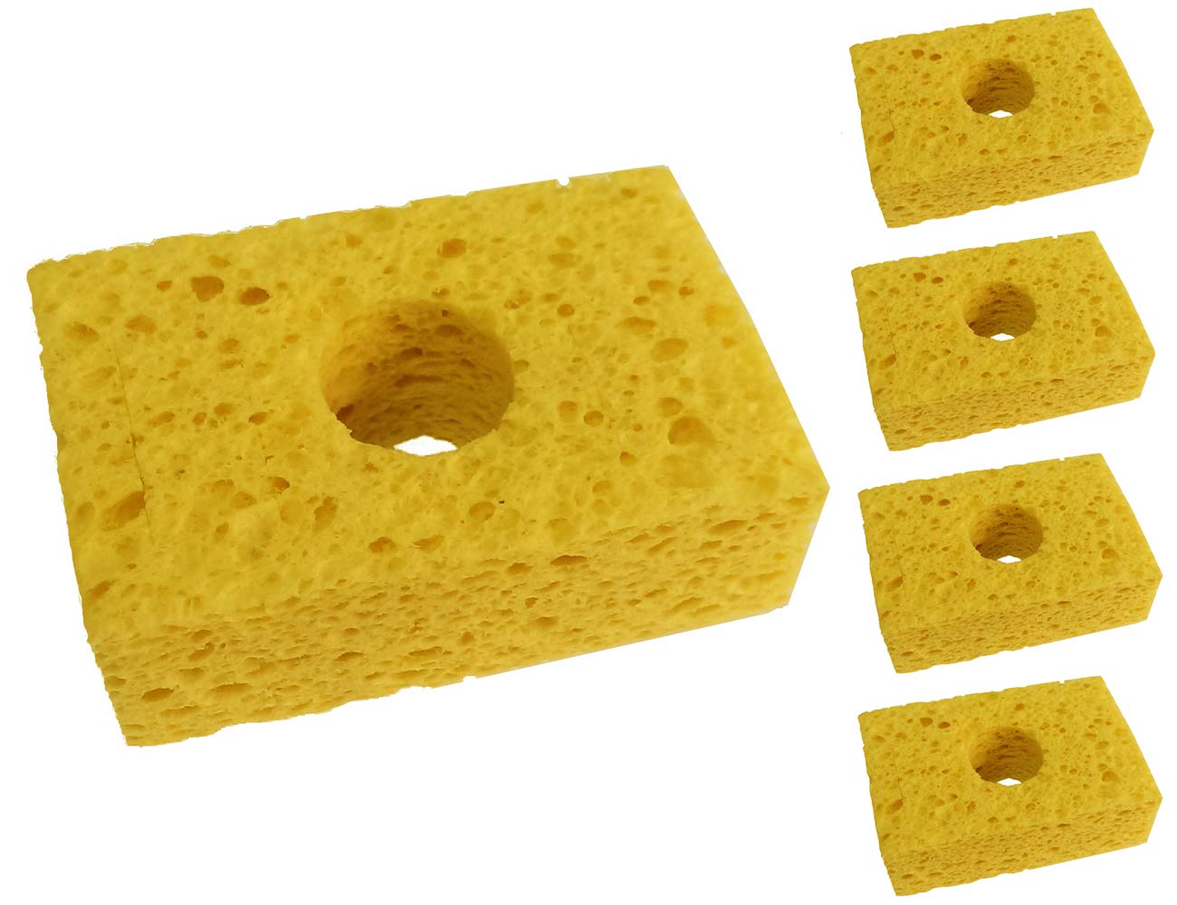 Thermaltronics SPG-5 Yellow, Soldering Sponge, (81mm X 53mm) (5 Pack)