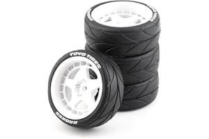 GENERIC Lifehead 65mm On Road Rubber Tires& Wheels Rims 12mm Hex Hub for HPI Ken Block's Tamiya XV01 TT01 TT02B Kyosho FAZER MK2 Lc Racing PTG HSP RGT RC 3RACING D5 1/10 RC Rally Car