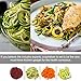 Spiralizer vegetable slicer, Adjustable Spiral Veggie Spiralizers, Zuchinni Noodle Maker, 4 Blades Zoodle Fruits, Pasta Spaghetti Maker for Low Carb Gluten-Free Meals