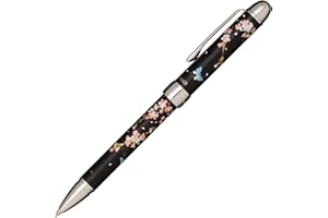 セーラー万年筆 Sailor 16-0344-220 Multi-functional Fountain Pen, 2 Colors + Sharp, Yumi Maki-e, Weeping Cherry Blossoms, Black
