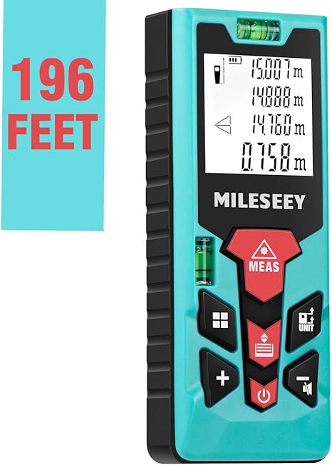 Amazon Com Mileseey Laser Measure S2 196ft Laser Distance Meter