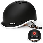 Exclusky Bike Helmet for Adults,Adjustable Cycling Helmet for Men &amp; Women Safety Certified Bicycle Helmet for Commuting, Road Biking, Skating with USB Rechargeable Rear Light