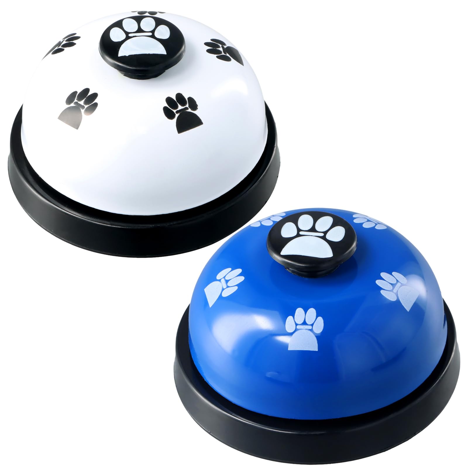 Anseom 2 Pack Pet Training Bells Dog Training Bells Blue and White Dog Potty Toilet Training Bells Interactive Educational Device for Pet Training and Eating Communication Bells for Dogs Cats