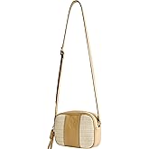 Tommy Bahama Camera Bag, Women's Mini Shoulder Handbag with Embossed Logo and Adjustable Shoulder Strap, Tan