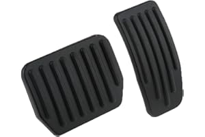 PETCHOR Auto Aluminum Pedal Covers Accessories, Non-Slip Performance Foot Pedal Pads Set, Brake Accelerator Pedal Covers Compatible with Tesla 2016-2023 Model 3 Model Y, Black