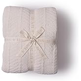 Barefoot Dreams® CozyChic® Herringbone Bed Blanket, Cream, Full/Queen