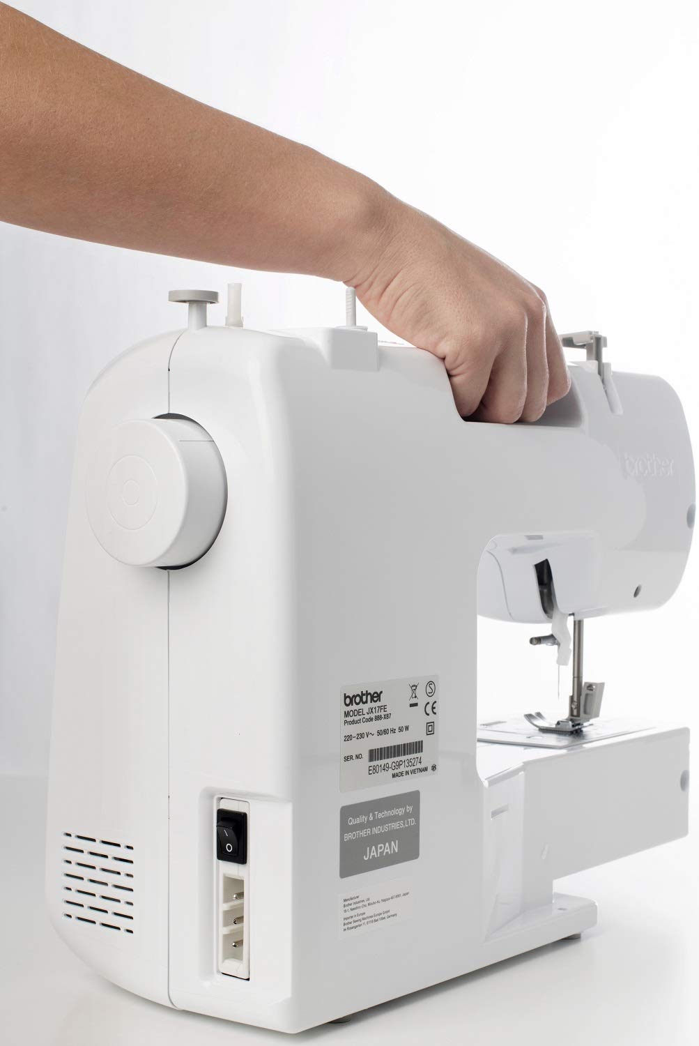 Brother JX17FE Nähmaschine mit 17 Nähprogramme, Freiarm, Automatisches