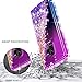 Galaxy S9 Case with Screen Protector (Full Coverage) for Girls Women, NageBee Glitter Liquid Sparkle Bling Floating Waterfall Quicksand Diamond Shockproof Cute Case for Samsung Galaxy S9 -Purple/Blue