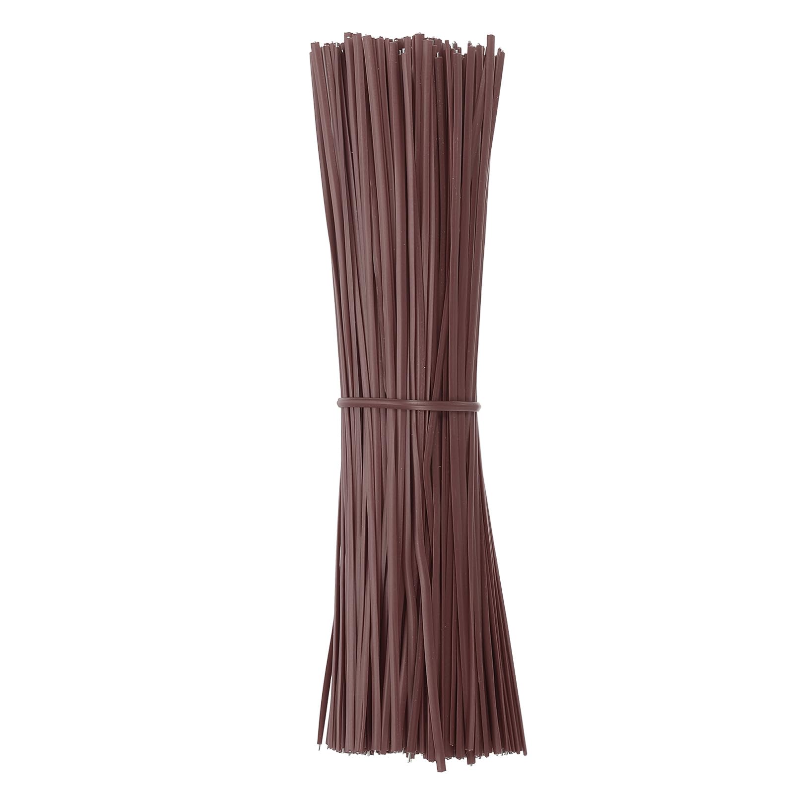 PATIKIL Plastic Twist Ties, 300 Pcs 6 Inch Reusable Cable Ties, 0.08 Inch Wide Bag Coated Ties for Household and Office Use, Brown