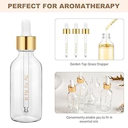 KURTOTEP 4 Pack 2 oz Glass Dropper Bottle with Top