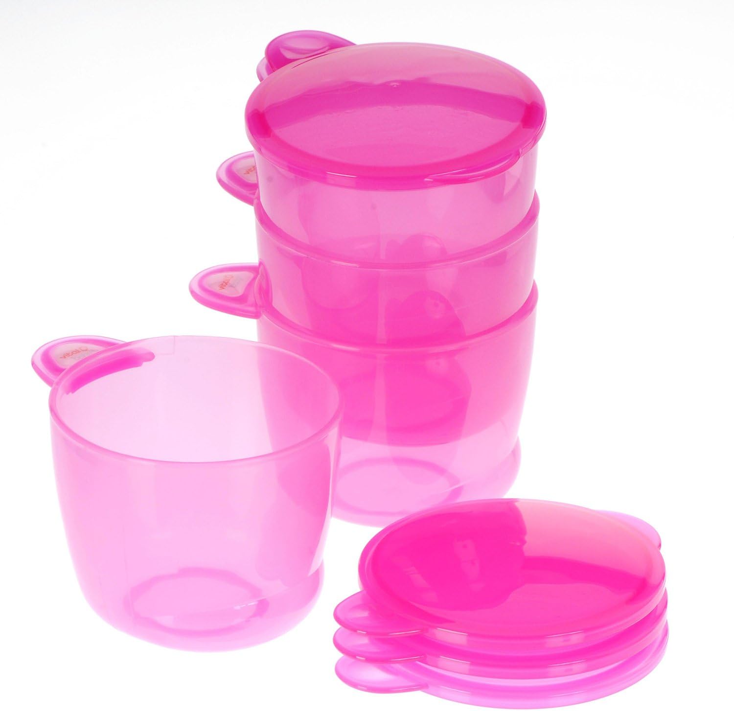 Vital Baby 492009-05 Food Pots 180 ml Set of 4 Pink
