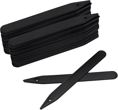Kinglake 100Pcs Black Plant Labels Garden Markers 12x1.3cm Indoor Outdoor
