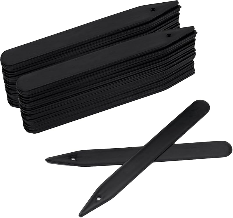 Kinglake 100Pcs Black Plant Labels Garden Markers 12x1.3cm Indoor Outdoor