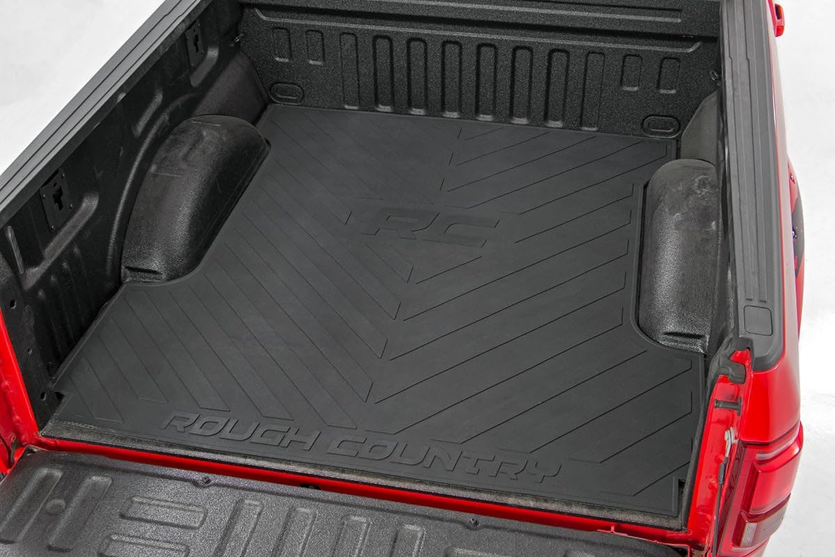 Photo 1 of Rough Country Rubber Bed Mat for 2015-2022 Ford F-150 | 5.5 FT Bed - RCM671 , Black