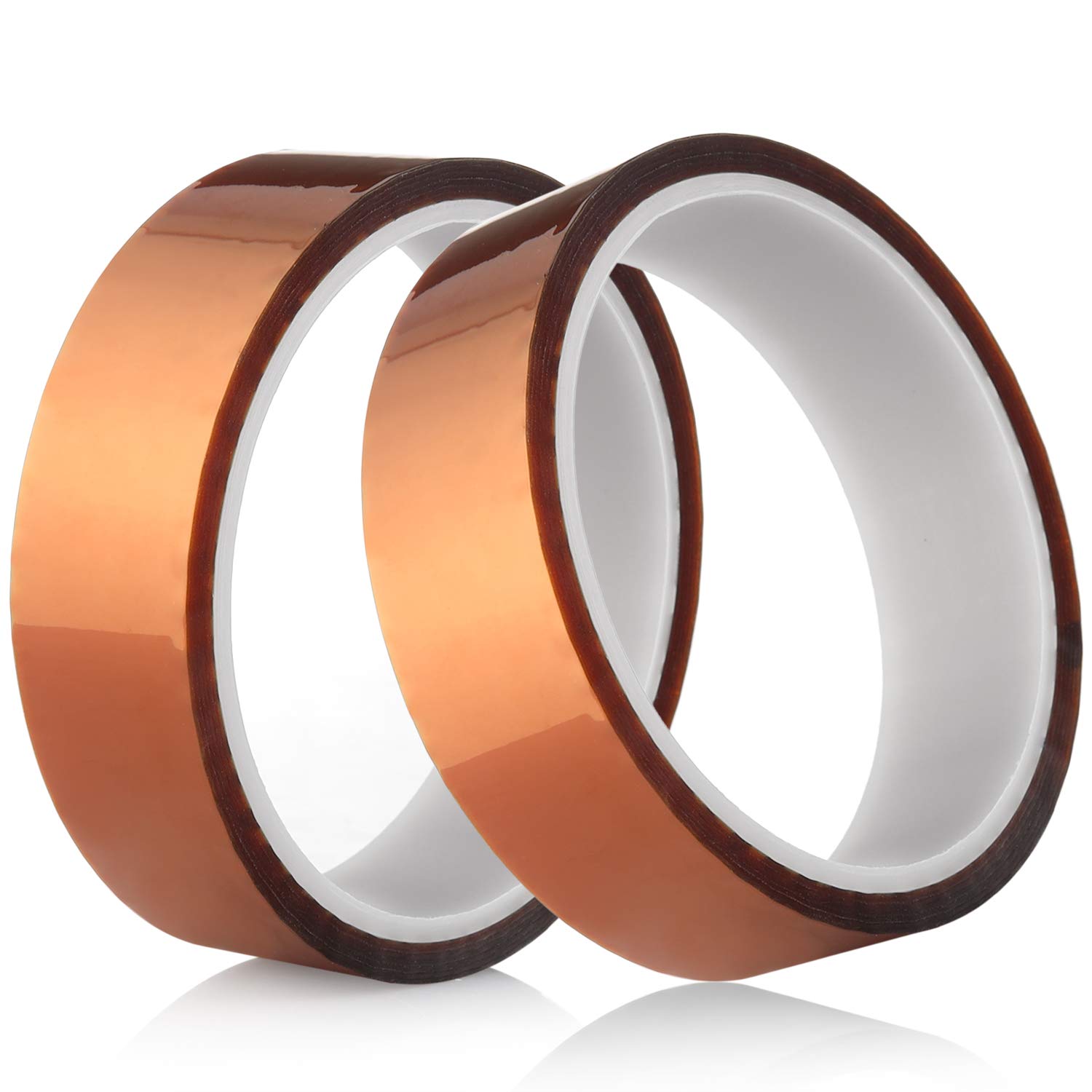 High Temp Tape,2 Roll Polyimide High Resistant Tape 1 inches Kapton Tape High Temperature Tape with Silicone Adhesive for Masking,Soldering,Electrical, etc.