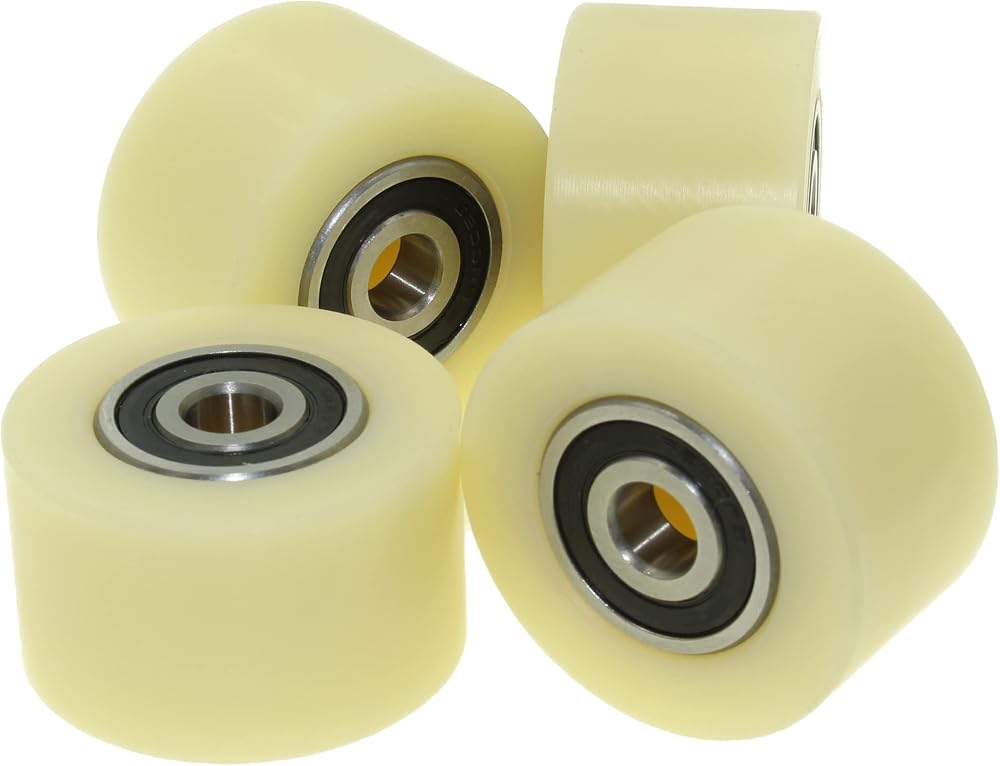 LASANA SMART MACHINES 4x 50mm Nylon Wheels 10mm Bearing 30mm Wide UK