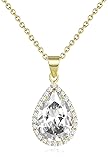 Sumonyo Diamond Teardrop Pendant Necklaces for