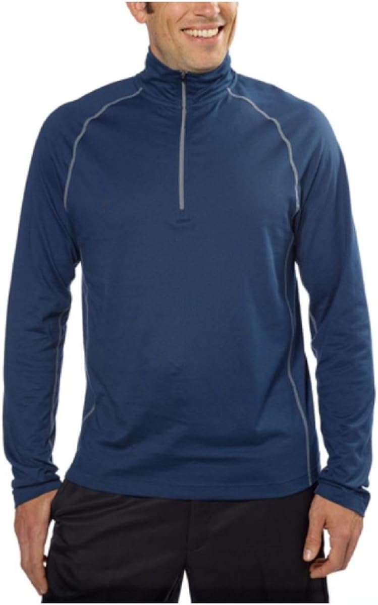 Cloudveil Men's 1/4 Zip Mock Neck Pullover, UPF 15+ (XXLarge, Navy