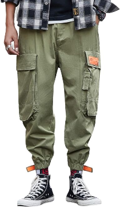 mens cargo tapered pants