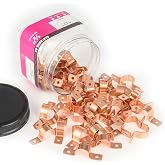 50Pcs EFIELD 1/2-Inch Copper Pipe Straps,Two-Hole Clamp Mount(COPPER023-50) | Copper Pipe Support Clamp Ring