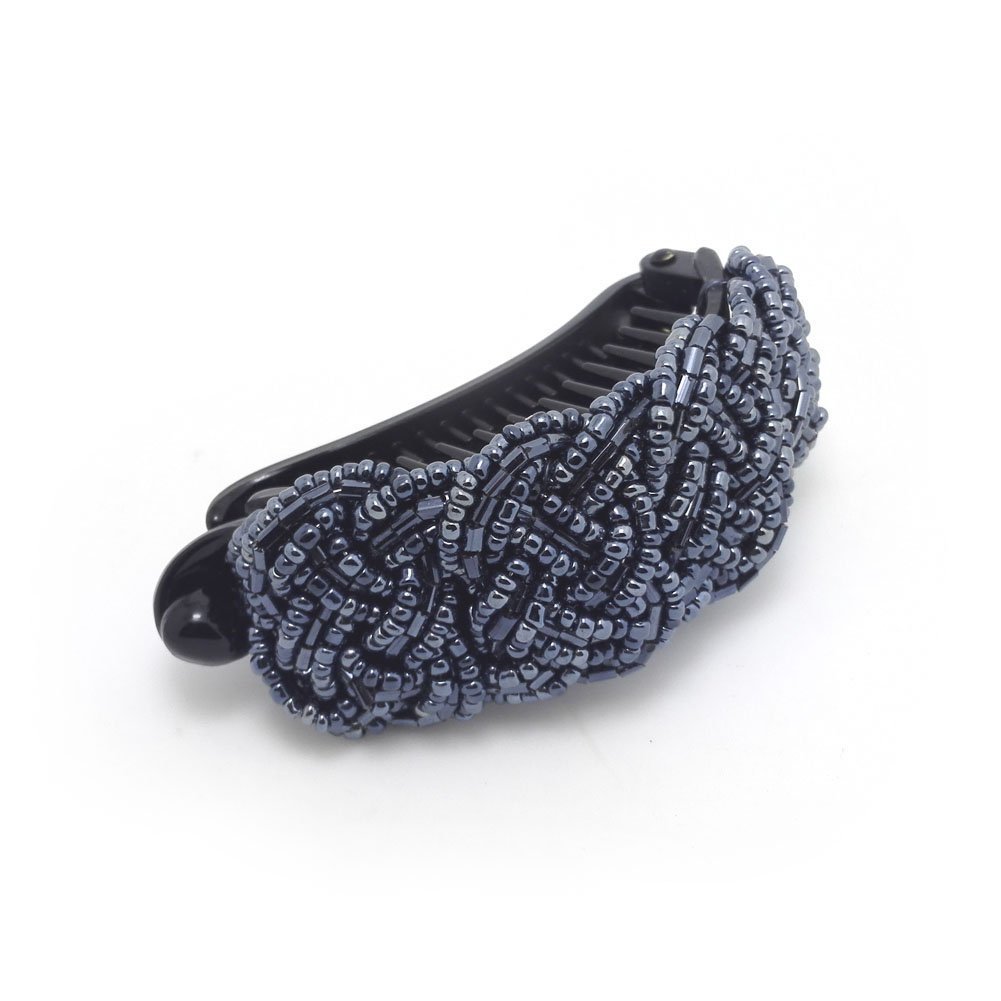 Meilliwish Noble Lady Girl Hair Clip Ponytail Holder 1 PCS(H35)(DarkBlue)