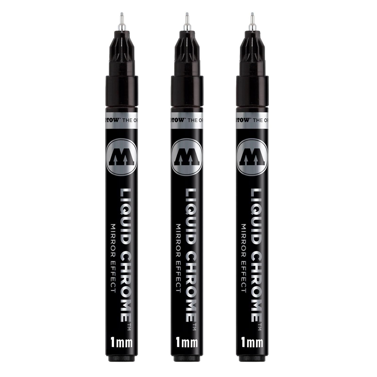 Molotow liquid chrome marker (with special ink for real mirror effect). 3 Items 1 mm