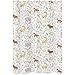 Sweet Jojo Designs Blue, Grey and White Woodland Deer Fox Bear Animal Toile Kids Bathroom Fabric Bath Shower Curtain
