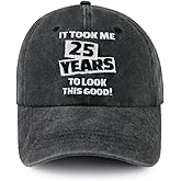 Tbstlumd It Took Me 25 35 45 55 65 75 85 95 Years to Look This Good Hat for Women Men, Adjustable Embroidered Baseball Cap
